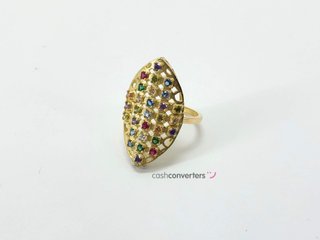 sortija oro 18k con piedra con aguamarina,esmeralda,rubi,topacio,zafiro