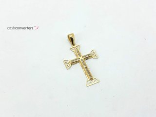 colgante oro 18k con piedra con circonita