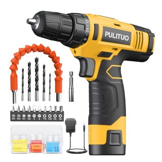 Taladro Inalámbrico PULITUO 12V con Brocas