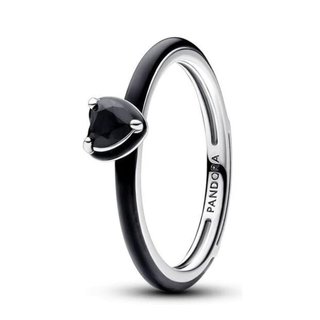 Anillo Pandora ME Corazón Plata Negro Talla 56