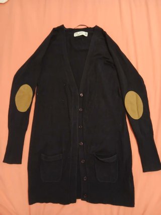 Cardigan lungo blu Zara misure in descrizione