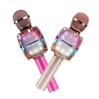Micrófono Karaoke Bluetooth DYNASONIC Pack 2 LED