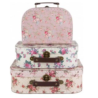 Maletas Decorativas Sass & Belle Rosas Juego de 3