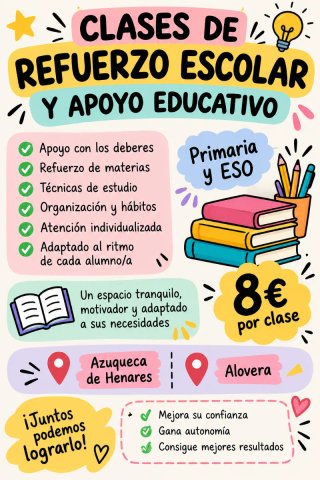 ¡CLASES DE REFUERZO ESCOLAR Y APOYO EDUCATIVO! ✏️