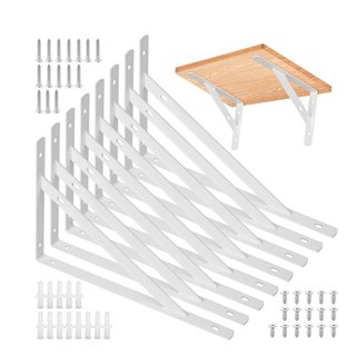 Soportes para Estantes de Pared Triangulares 8 Uds