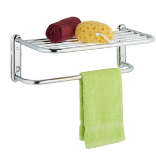 Toallero de Pared Relaxdays con Balda 6 Barras