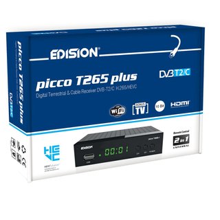 Receptor TDT Edision Picco T265 Plus DVB-T2 H.265