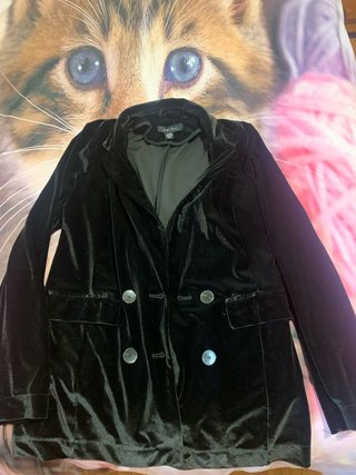 Chaqueta de Terciopelo Negra New Yorker