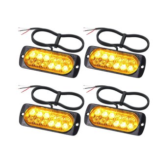 Luz Estroboscópica Ámbar 4x12 LED 12/24V Camión