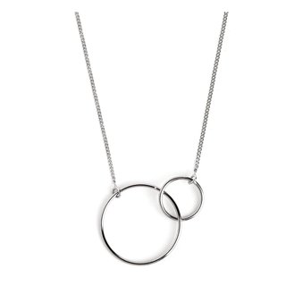 Collar Singularu Sister Plata de Ley 925 Dos Aros