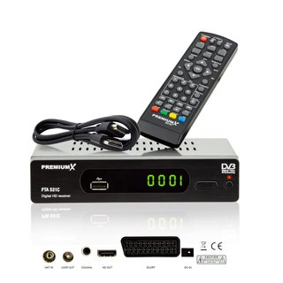 Receptor de Cable DVB-C PremiumX FTA 531C Full HD