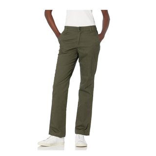Pantalón Chino Mujer Elástico Verde Oliva Talla 42
