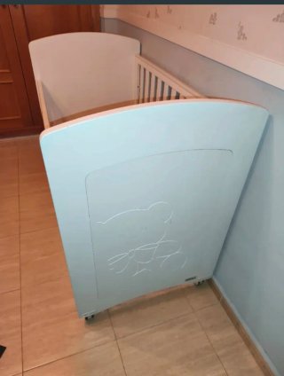 Cuna Trama Blanca con Ruedas