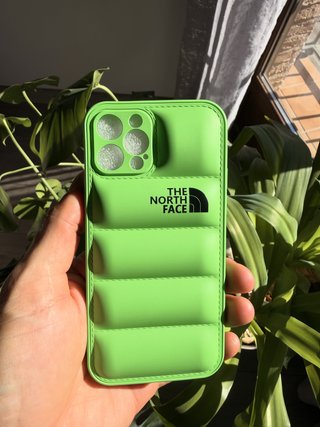 Custodia iPhone The North Face verde fluo