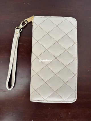 Monedero / bolsito de mano beige