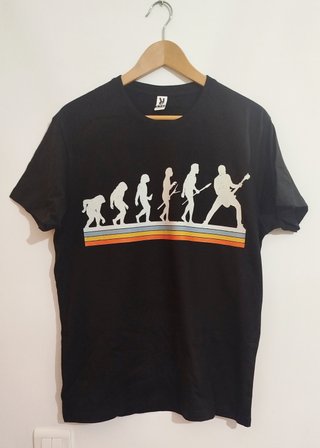 Camiseta Negra Evolución Guitarrista