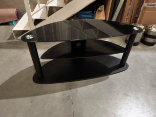 Mesa de televisión de cristal
