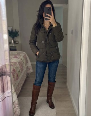 Chaqueta de plumas marrón talla M