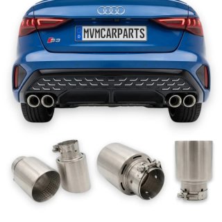 Pack 4 Salidas de escapes Acero Inoxidable Mate