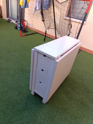 Mesa alas abatibles IKEA NORDEN blanca
