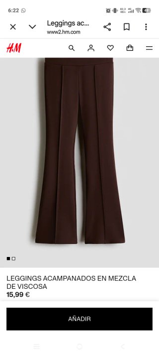 Leggings acampanados H&M marrones