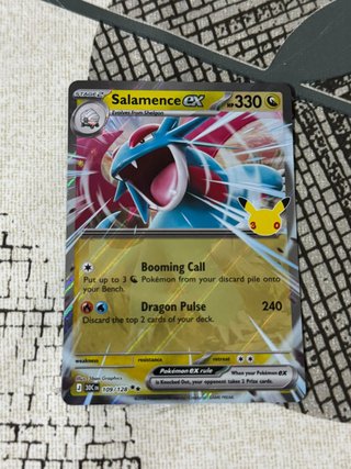 Carta Pokémon Salamence ex 109/128 30C Inglés