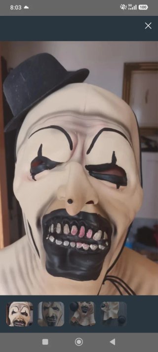 Máscara de Terrifier y gorro