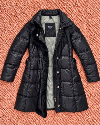 Abrigo largo de plumas Blauer USA negro