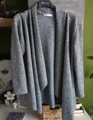 Cardigan aperto grigio