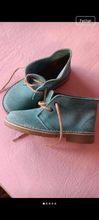 Botas de Camurça Azul turquesa