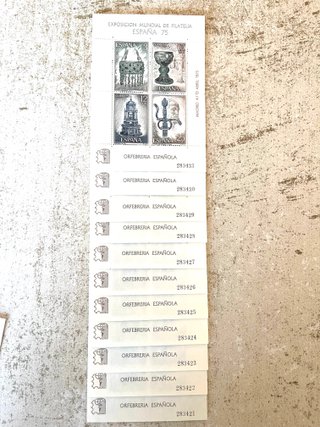 Lote 14 Bloques Filatelia España 1975