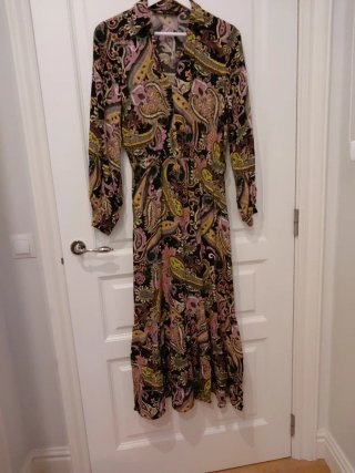 Vestido Largo Estampado Zara
