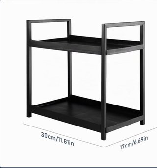 Organizador de Baño 2 Niveles Negro