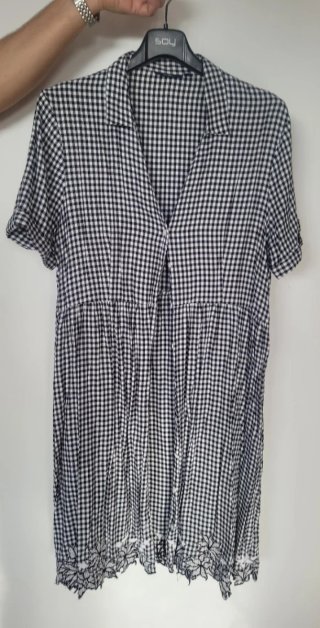 Vestido corto de cuadros
