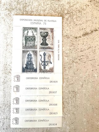 Lote 5 Bloques Filatelia España 1975
