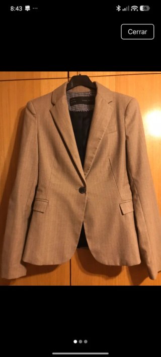 Americana Zara Beige Rayas Talla S