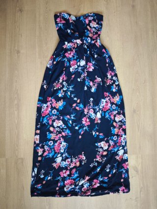 Vestido largo con estampado floral