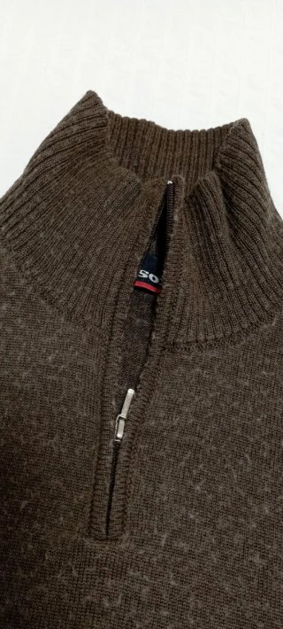 Jersey de cuello alto marrón talla XXL