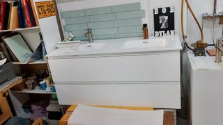 Mueble de baño con doble seno 1,20m