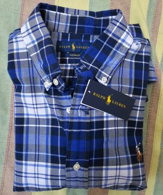 Camisa M/L Ralph Lauren Cuadros Azul Talla M