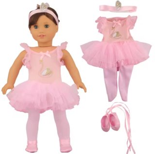 Conjunto de Ballet Rosa muñecas 43 cm