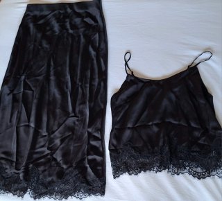 Conjunto Top y Falda Lefties Negro Talla M