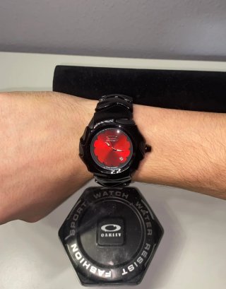 Reloj Oakley Blade 2  negro/rojo Vintage Retro