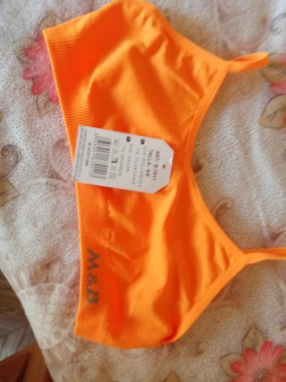 Top Sujetador Niña Naranja M&B talla 6/8