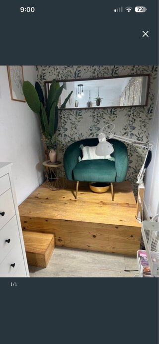 Tarima de madera para pedicura