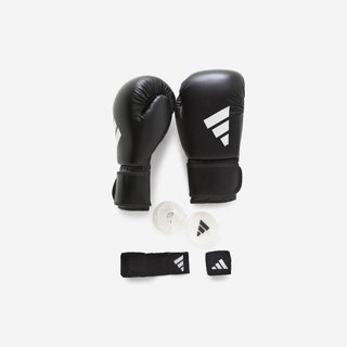 Kit de Boxeo adidas V2 negro (guantes + vendas + protector