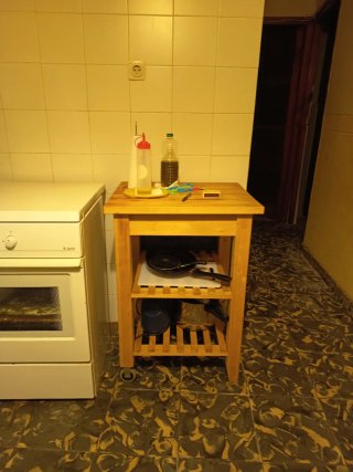 Mesa auxiliar de cocina de madera
