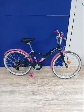 Bicicleta paseo niños 24 Pulgadas Original 500 azul rosa