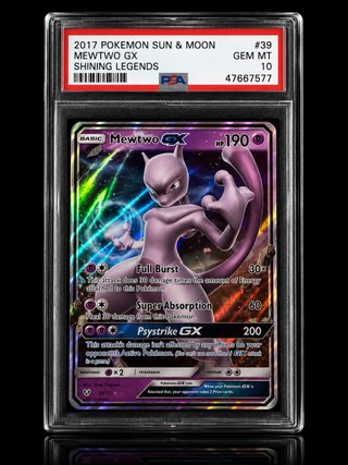 Carta Pokémon Mewtwo GX 2017 PSA 10
