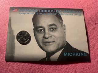 Moneda Cuarto de Dólar Michigan